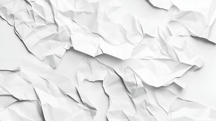 Obraz premium White Crumpled Paper Texture Abstract Background Design