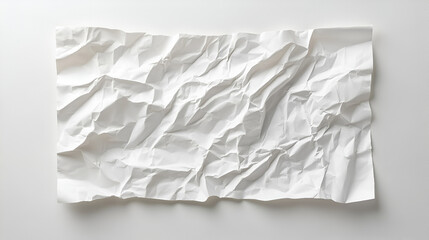 Obraz premium White Crumpled Paper Texture Background, Design, Abstract, Wrinkled, Sheet