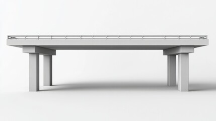 Minimalist Bridge Design on Soft White Background