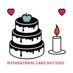 International Cake Day Sweet Vector Icons for Every Celebration.