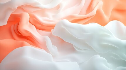 A minimalist abstract design featuring the colors of the Indian flag in soft hues.