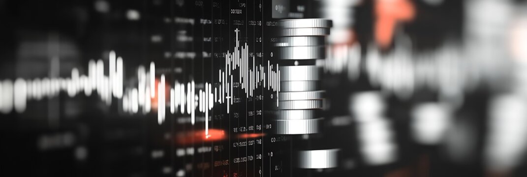 Abstract Financial Market Data Visualization with Dynamic Soundwave Elements : Generative AI