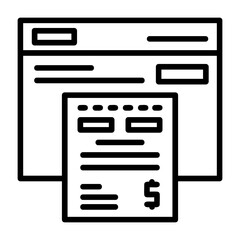 Online Invoice Icon