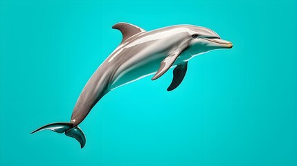 Realistic Dolphin Swimming in Clear Aquatic Environment