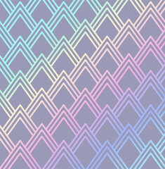 Colorful gradient zigzag lines forming an overlapping geometric pattern on a dark background, creating a modern, vibrant, and abstract design for various creative uses. Vector illustration