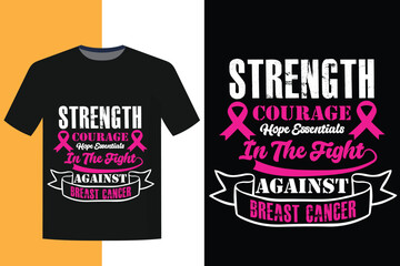 Obraz premium breast cancer T-Shirt mockup template 