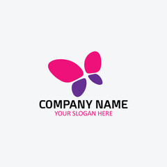 butterfly beauty logo design vector format