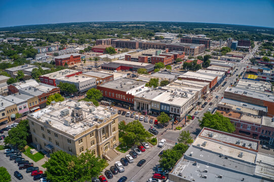 Aerial View of the DFW Suburb of McKinney, Texas during Summer