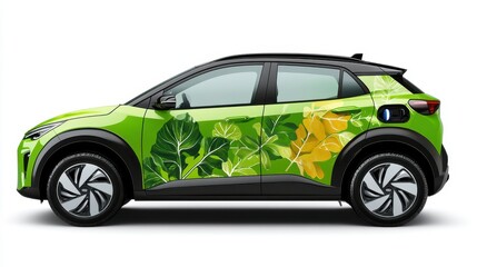 Naklejka premium Electric SUV with Eco-Friendly Design Elements