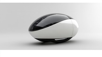 Compact Electric Vehicle with Rounded Design