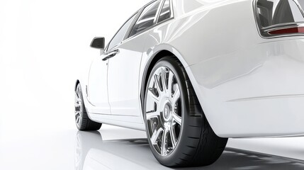Naklejka premium Elegant Luxury Sedan with Stylish Chrome Accents