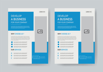 BUSINESS FLYER TEMPLATE ONE COLOR DESIGN 