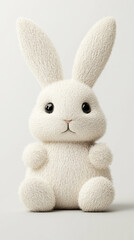 white rabbit on white