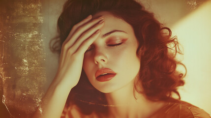 Retro-Futuristic Portrait of Woman in Gaulthier Style Outfit