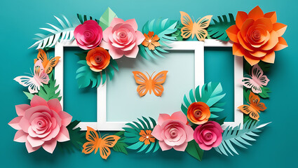 Obraz premium frame with roses