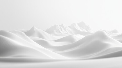 Fototapeta premium White snow-covered mountains in the distance