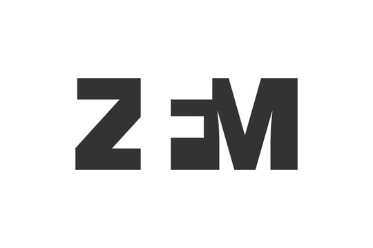 ZFM logo design. Initial letter Z F M bold font style for tech startups, consulting, corporate branding. Creative company name, headlines typography identity, trendy logotype.
