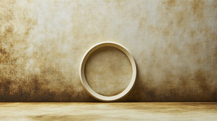 Minimalistic design featuring a single circle centered on a blank canvas symbolizing focus simplicity unity with negative space evoking balance or chaos depending on interpretation caption area on sid