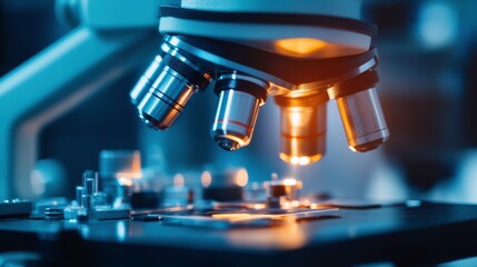 Close-Up of Microscope Examining Specimen in Detail