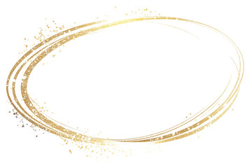 Gold Foil Flakes and Glitter – Festive Transparent Background with Glowing Golden Particles