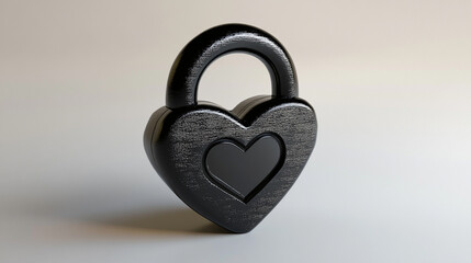 Sleek modern lock with a heart engraving symbolizes commitment security love and devotion highlighting the beauty of trust in relationships against the backdrop of contemporary design and elegance