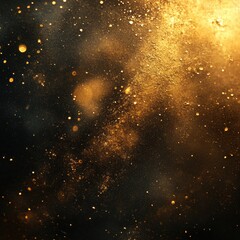 Black and gold background with a lot of glitter