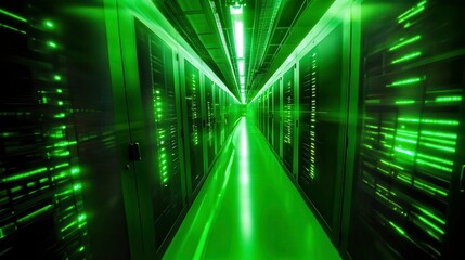 Fototapeta premium Green Energy Innovation in a High-Tech Center