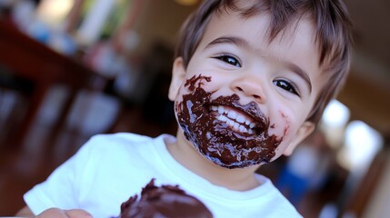 child with cream