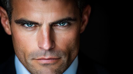 Obraz premium A close up of a man in a suit and tie