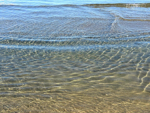 Sea waves on the beach.