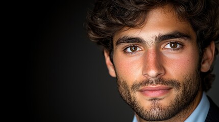 Obraz premium A close up of a man in a suit and tie