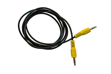 stereo cable isolated on white background