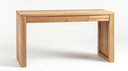 Fototapeta premium Stylish wooden desk with clean lines and minimalistic design, pe