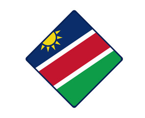 Namibia flag square shaped. vector