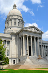 State Capitol Jefferson City Missouri where state laws are made and carried out for the .State of Missouri