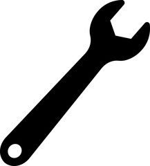 Wrench key icon. Simple wrench tool flat vector icon for web design on white background. Automotive Icon. Settings and repair, service sign - stock vector. Mechanic spanner vector.