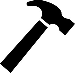 Hammer key icon. Simple repair tool flat vector icon for web design on white background. service icon. Settings and repair, service sign - stock vector. Mechanic spanner vector.