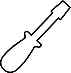 Screwdriver key icon. Simple setting tool line vector icon for web design on white background. service icon. Settings and repair, service sign - stock vector. Mechanic spanner vector.