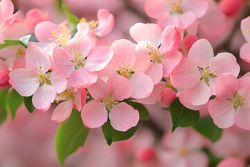 Obraz premium Colorful blossom and botanical pattern background, generative ai picture