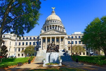 State Capitol Capital Building Jackson Mississippi MS US statue of Monument to Women of the...