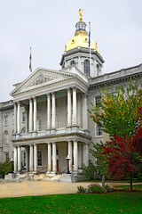 State Capitol Building Statehousein the city of  Concord New Hampshire NH Capital. It is the political headquarters for all offficial state business for the state of New Hampshire.l