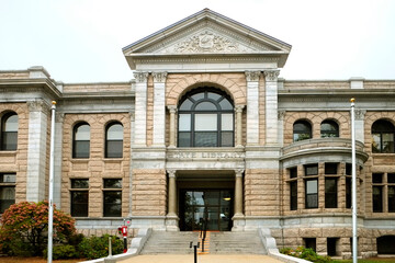 Official State Library building at capital city of Concord Hew Hampshire.