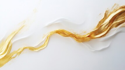 Flowing gold design abstract art digital artwork minimalist style high angle view creative elegance