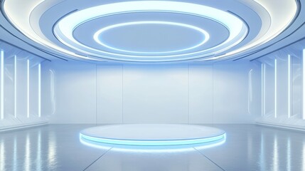 Fototapeta premium Futuristic Design with Bright Lighting and Clean Background