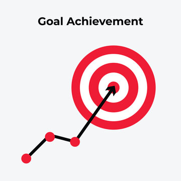 target with an arrow, Goal Achievement isolated Vector illustration. Goal Achievement vector icon. 