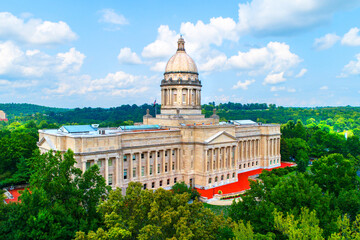 Frankfort Kentucky state capitol capital building in Frankfort Kentucky USA