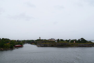 Fototapeta premium View of Fortress of Suomenlinna in Helsinki, Finland 