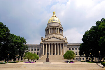 State Capitol Building at Charleston West Virginia WV.  Charleston artist Bernard Wiepper created a...