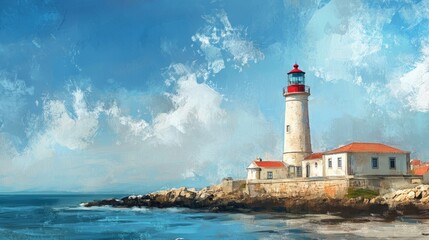 Lisbon, Portugal's Cascais is home to the Santa Marta lighthouse and municipal museum. On a lovely day, the Lighthouse Museum of Santa Marta in Cascais, Portugal, as viewed from Santa Marta Beach. 