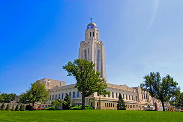 The State Capitol Building at Lincoln Nebraska NE USA